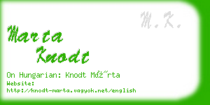 marta knodt business card